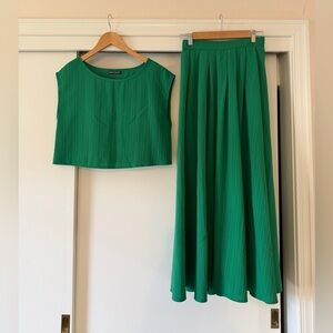 Shein Green Women's Skirt Set - Size Small